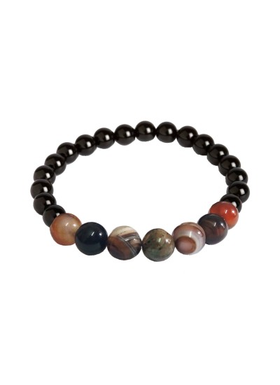 Agate Beads Bracelet Botswana by Menjewell